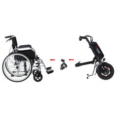 Elesmart A6 Elektrický prídavný pohon na invalidné vozíky - ŠKRABANEC A V ZLOŽENOM STAVE