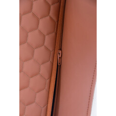 Elektrické masážne kreslo Zafír Relax, tehlové - MIERNE ŠPINAVÉ