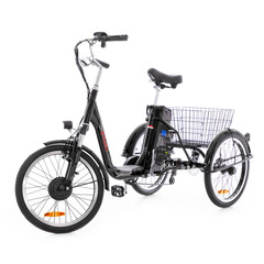 Trojkolesový elektrický bicykel Tornádo ZTECH, čierny - ŠKRABANCE NA BLATNÍKU