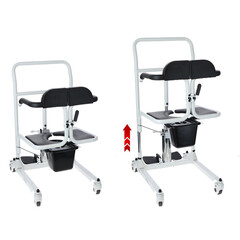 Hydraulická stolička na presun s toaletným vedrom UNIZDRAV - VÝSTAVNÝ KUS, ŠKRABANCE