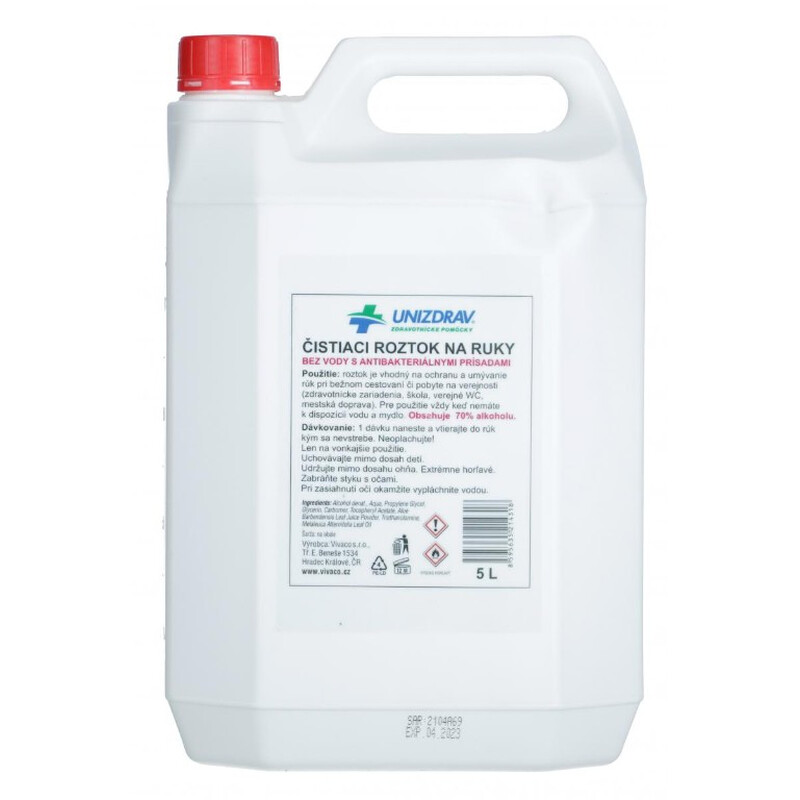 Dezinfekčný roztok na ruky čistiaci, 5 l