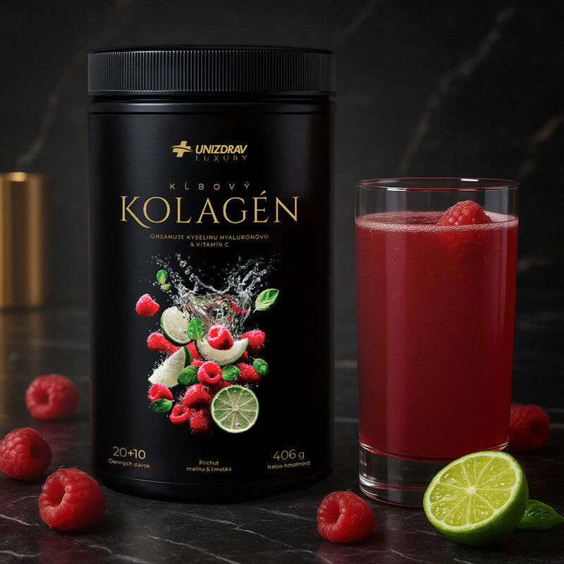 Kĺbový kolagén UNIZDRAV malina & limetka, 20 + 10 dávok zdarma