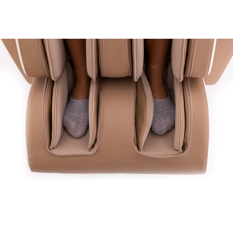 Masážne elektrické kreslo RelaxPro 3D MASSAGER, bielo-hnedé