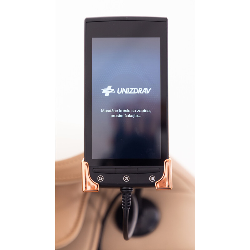 Masážne elektrické kreslo RelaxPro 3D MASSAGER, bielo-hnedé