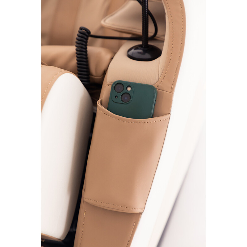 Masážne elektrické kreslo RelaxPro 3D MASSAGER, bielo-hnedé