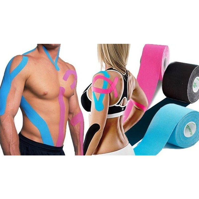 Kinezio tejp Ares 5 cm x 5 m, ružový