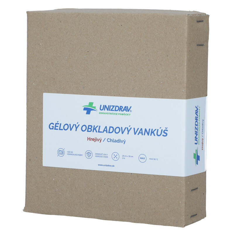 Gélový obkladový vankúš UNIZDRAV, 18 x 30 cm