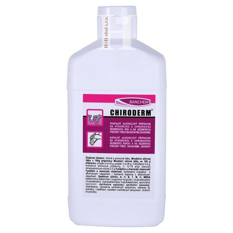 Dezinfekčný roztok Chiroderm, 500 ml