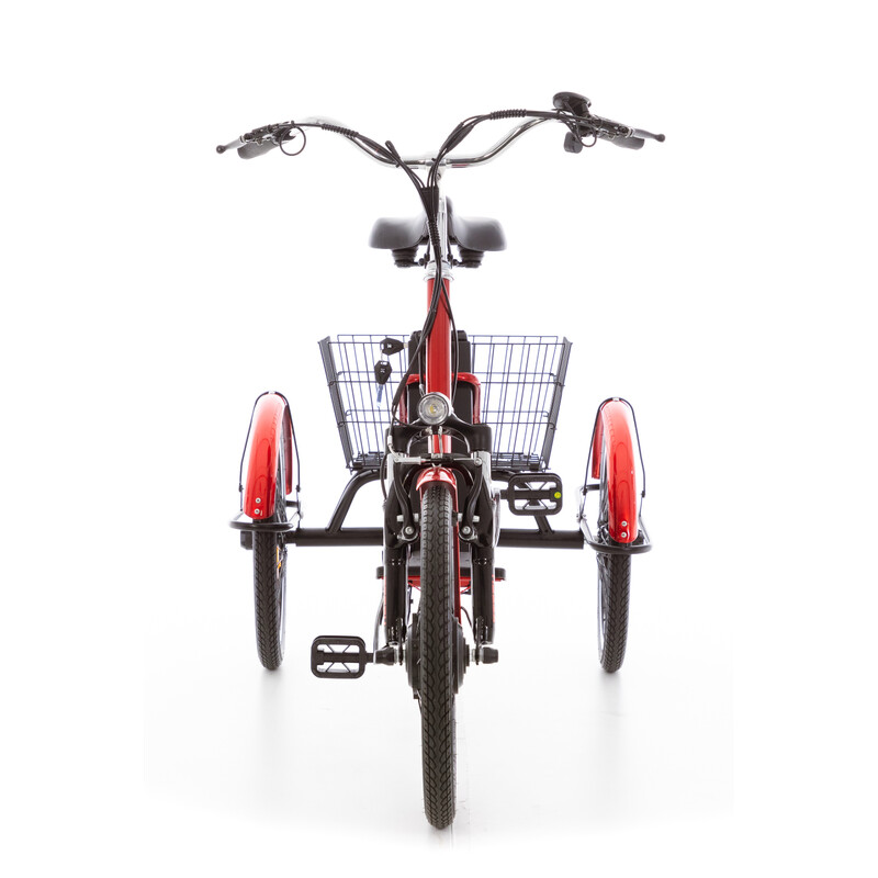 Trojkolesový elektrický bicykel Tornádo ZTECH, červený