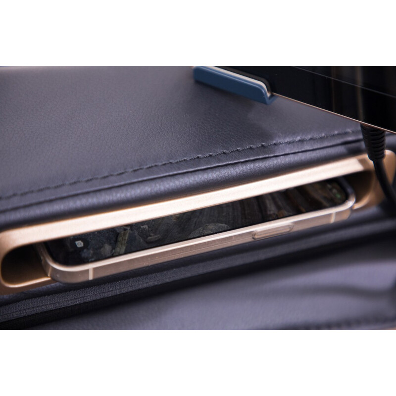 Masážne elektrické kreslo LUX 4D MASSAGER, modrozlaté - MIERNE ŠKRABANCE, VÝSTAVNÝ KUS