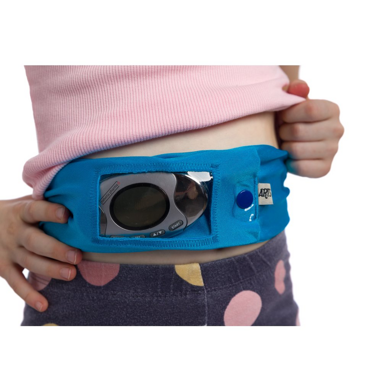 Dia pás na inzulínovú pumpu s okienkom, modrý