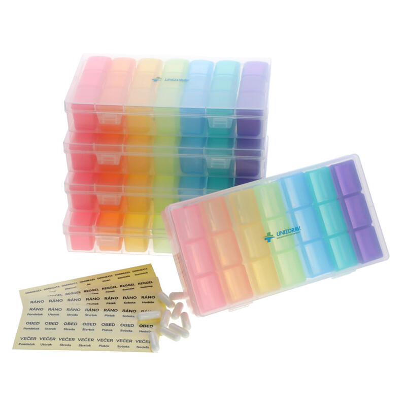 Dávkovač liekov UNIZDRAV - denný + týždenný