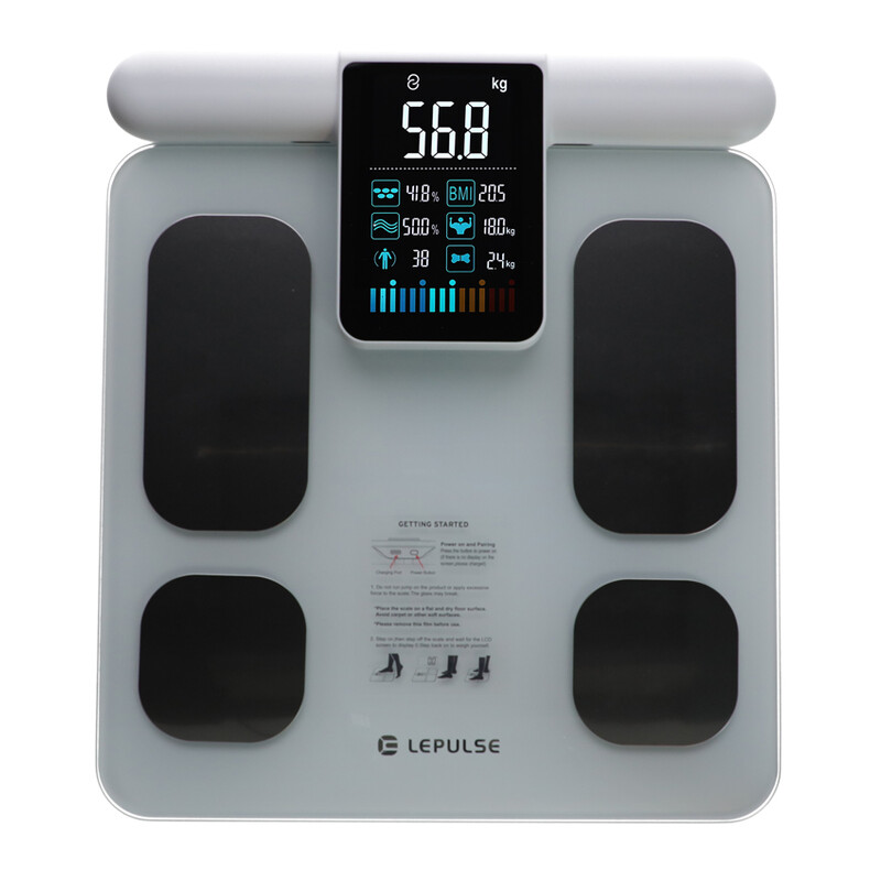 Profesionálna SMART váha s funkciou analýzy tela a LED displejom na rukoväti + mobilná aplikácia a Bluetooth