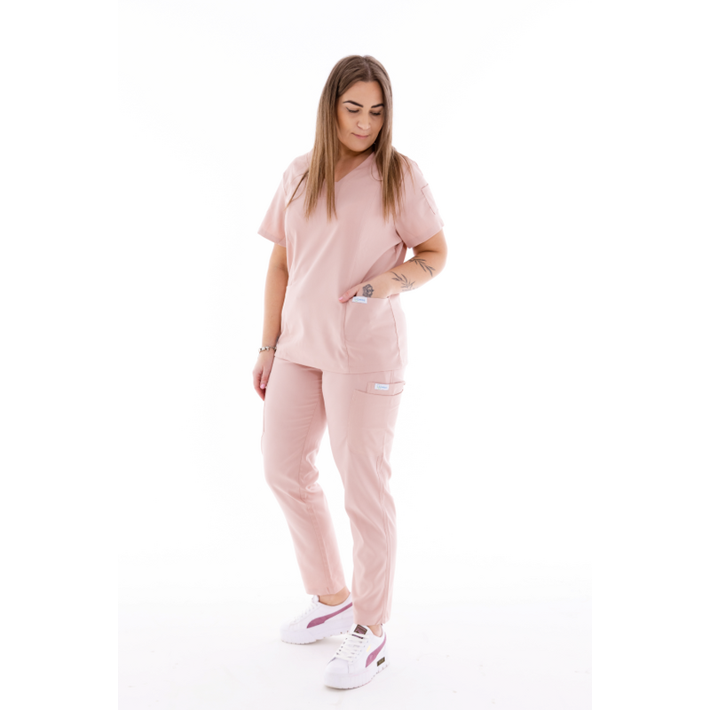 Dámska zdravotnícka blúzka Unidress Basic, púdrová