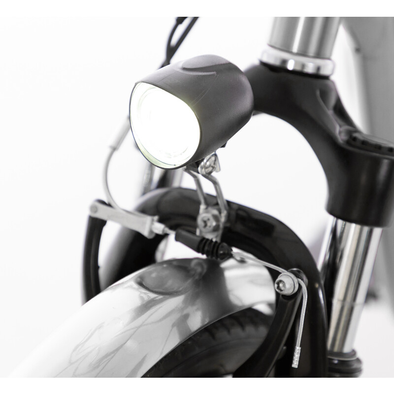 Trojkolesový elektrický bicykel Tornádo ZTECH, strieborný