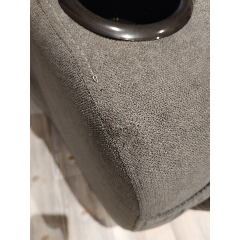 Relaxačné polohovacie kreslo, antracitová látka - POUŽÍVANÉ, ZNÁMKY OPOTREBOVANIA