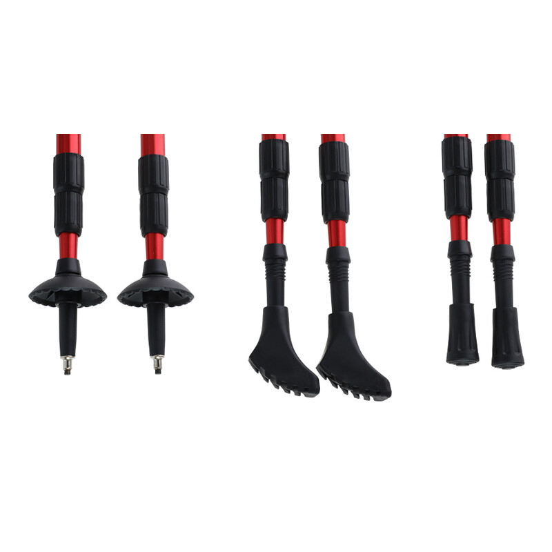 Trekingové palice, červené