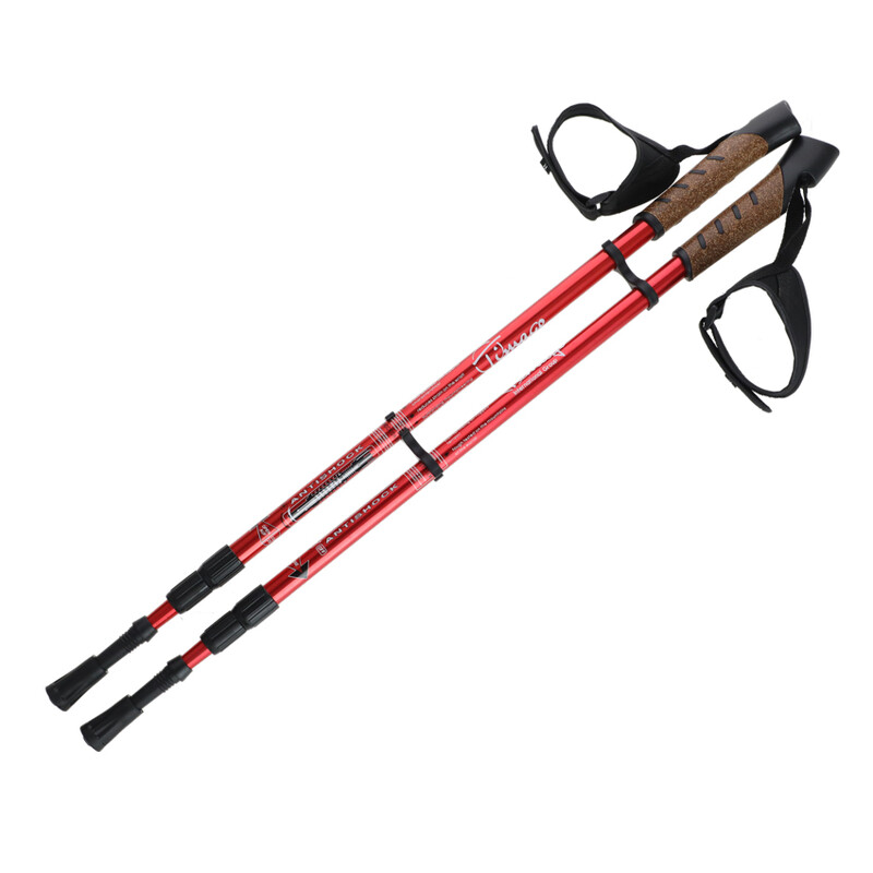 Trekingové palice, červené