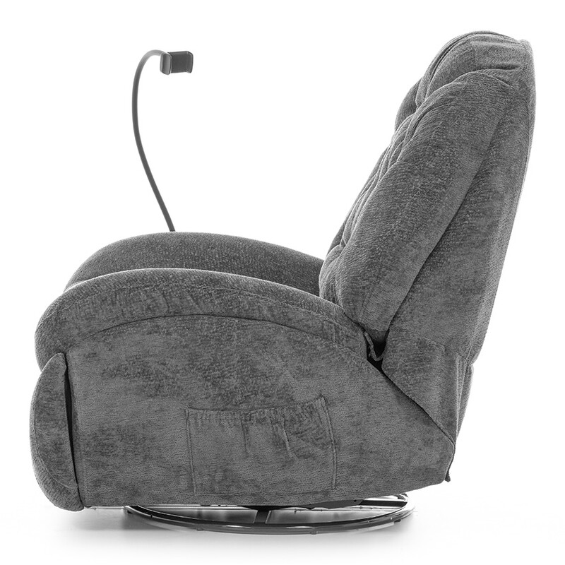 Štýlové relaxačné polohovacie kreslo TRENDY, antracitové