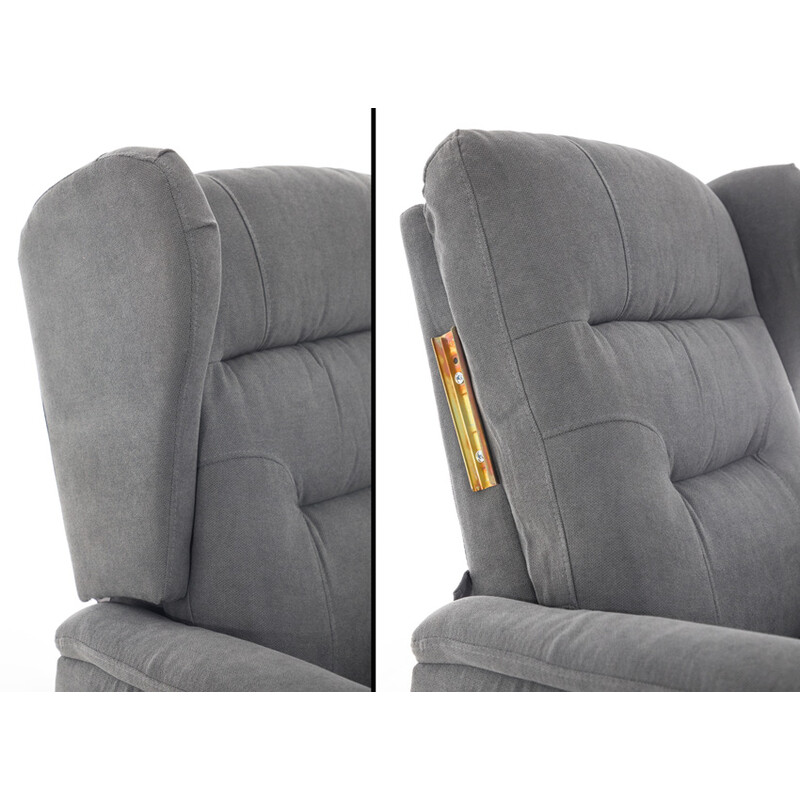 Masážne polohovacie kreslo s vyklápaním COMFORT+, antracitová látka