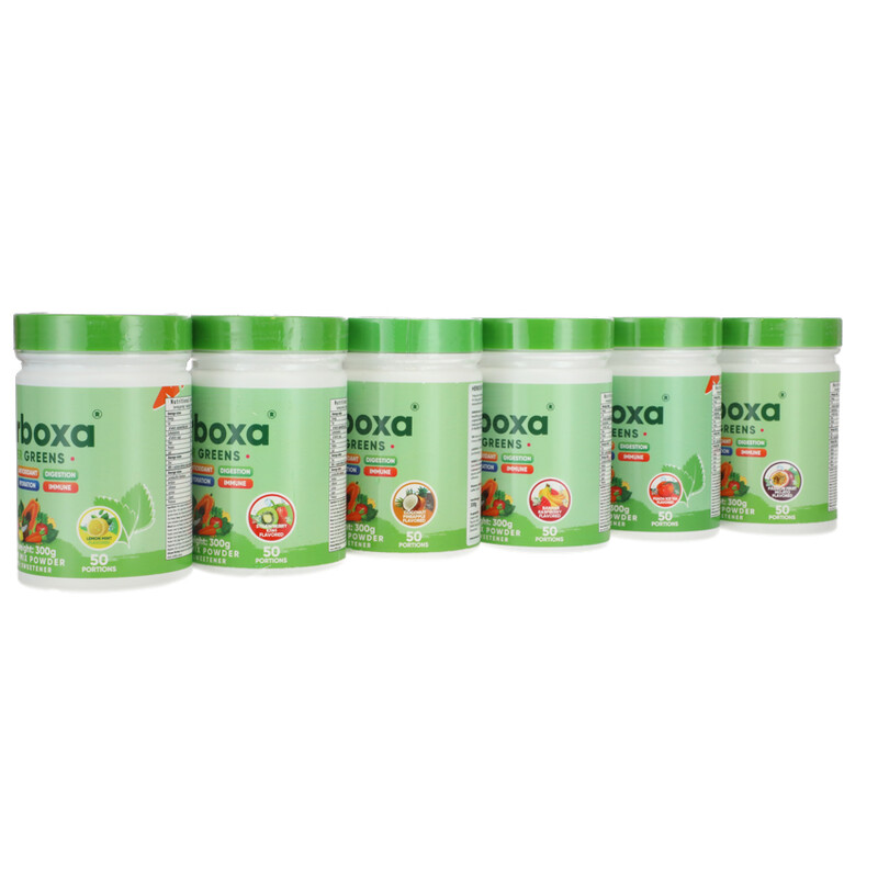 Herboxa SUPER GREENS Jahoda & kivi, 300 g