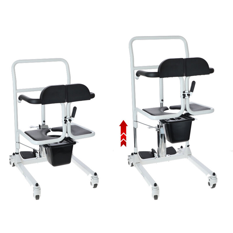 Hydraulická stolička na presun s toaletným vedrom UNIZDRAV