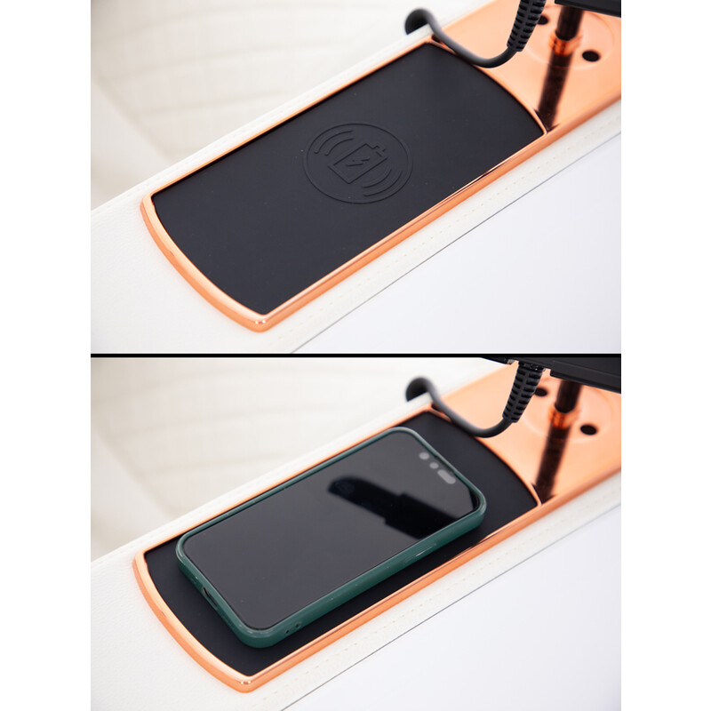 Masážne elektrické kreslo Prestige 3D MASSAGER s ionizátorom vzduchu, biele - ŠKRABANCE