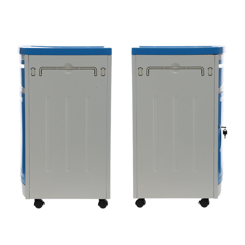 Nočný stolík MEDIK plast, modrý - MIERNE ŠKRABANCE