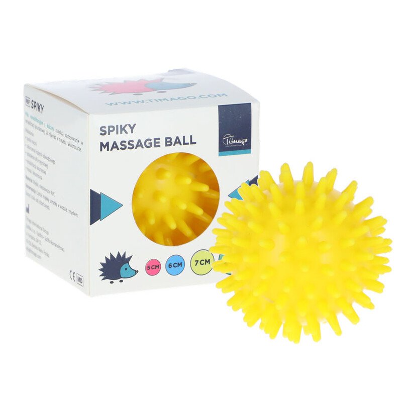 Masážny ježko, žltý 7 cm