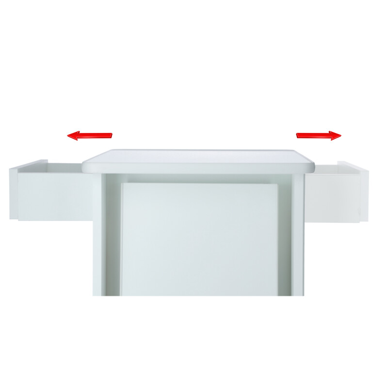 Nočný stolík UNIZDRAV, biely - POŠKODENÝ ĽAVÝ SPOPDNÝ ROH