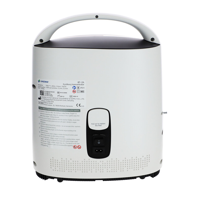 Kyslíkový koncentrátor UNIZDRAV 8F-2A - NABEHANÉ 1 HODINU