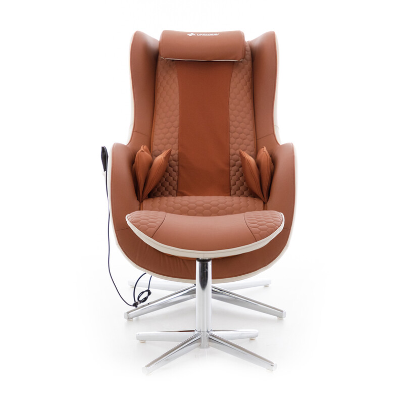 Elektrické masážne kreslo Zafír Relax, tehlové - MIERNE ŠPINAVÉ