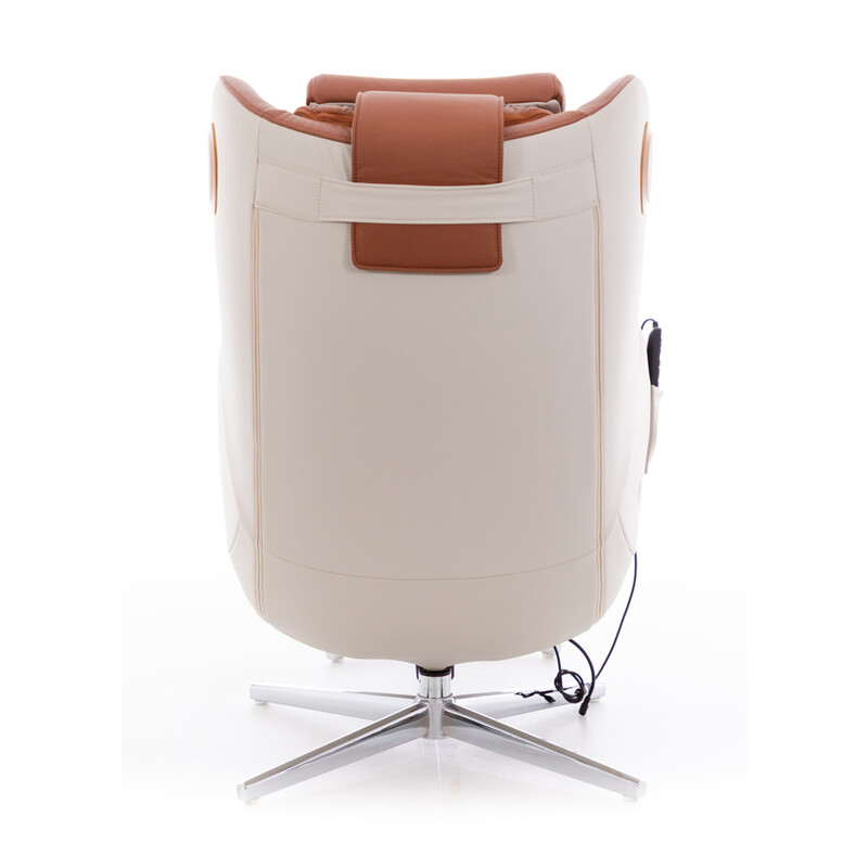 Elektrické masážne kreslo Zafír Relax, tehlové - MIERNE ŠPINAVÉ