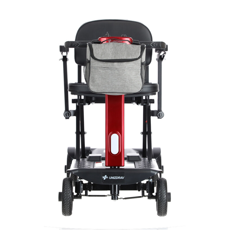 Skladací vozík COMPACT pre seniorov s lítiovou batériou - MIERNE ŠKRABANCE, NAJAZDENÝCH 5 KM