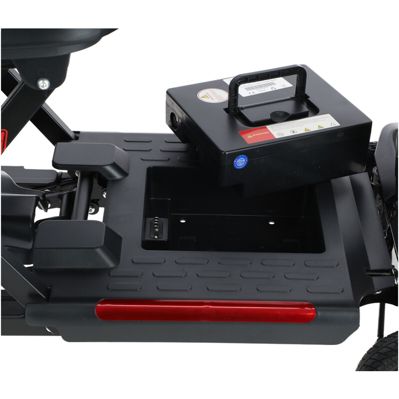 Skladací vozík COMPACT pre seniorov s lítiovou batériou - MIERNE ŠKRABANCE, NAJAZDENÝCH 5 KM