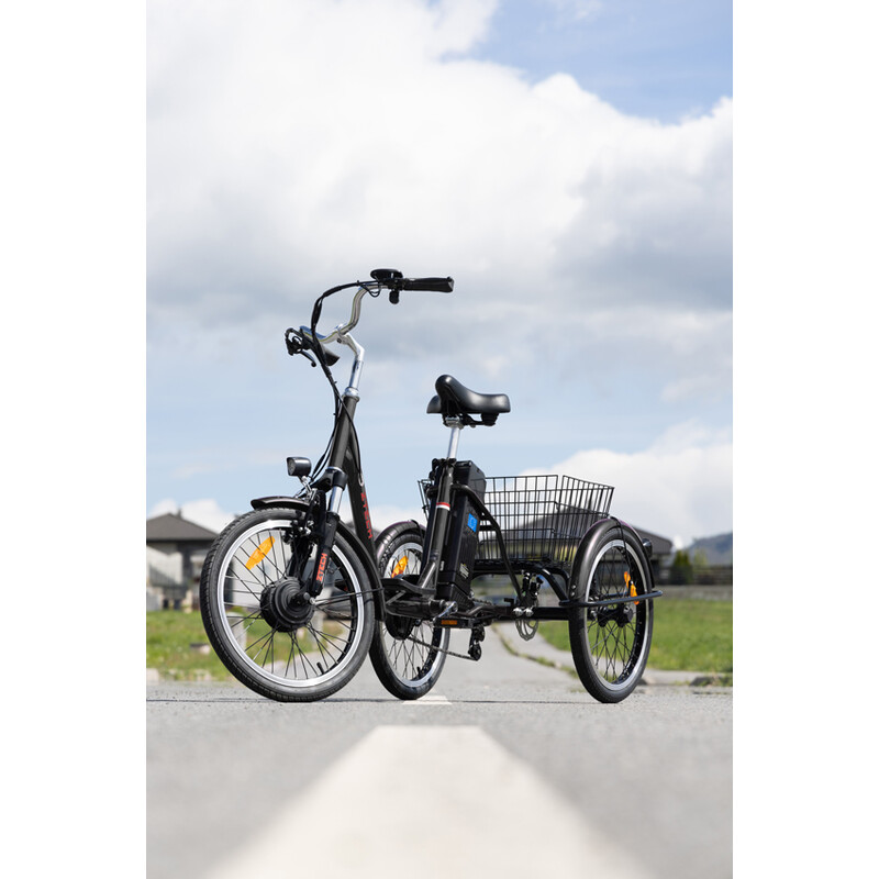 Trojkolesový elektrický bicykel Tornádo ZTECH, čierny - ŠKRABANCE NA BLATNÍKU