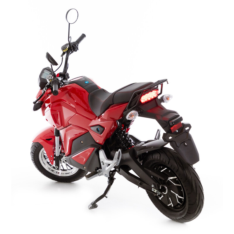 Elektrická motorka e-Flex, červená - VÝSTAVNÝ KUS, ŠKRABANCE NA PLASTOCH, NAJAZDENÝCH 7 KM