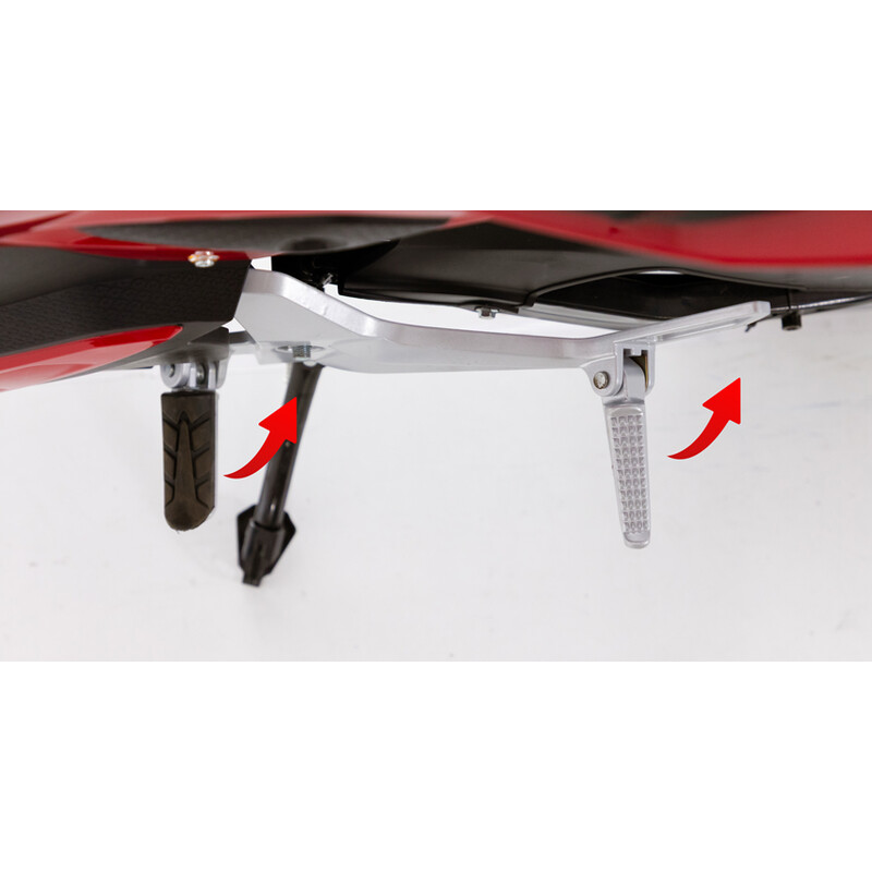 Elektrická motorka e-Flex, červená - VÝSTAVNÝ KUS, ŠKRABANCE NA PLASTOCH, NAJAZDENÝCH 7 KM